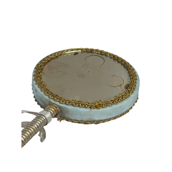 Vintage‎ Floral Bouquet Lollipop Princess Mirror Handled Boudoir Vanity Decor - Picture 5 of 9